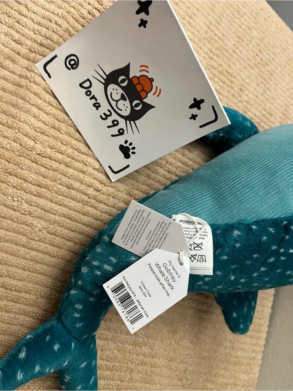 Authentic Jellycat Godfrey Whale Shark – New with Tag – Fast US Shipping - Picture 3 of 4